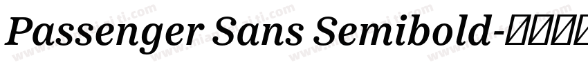 Passenger Sans Semibold字体转换